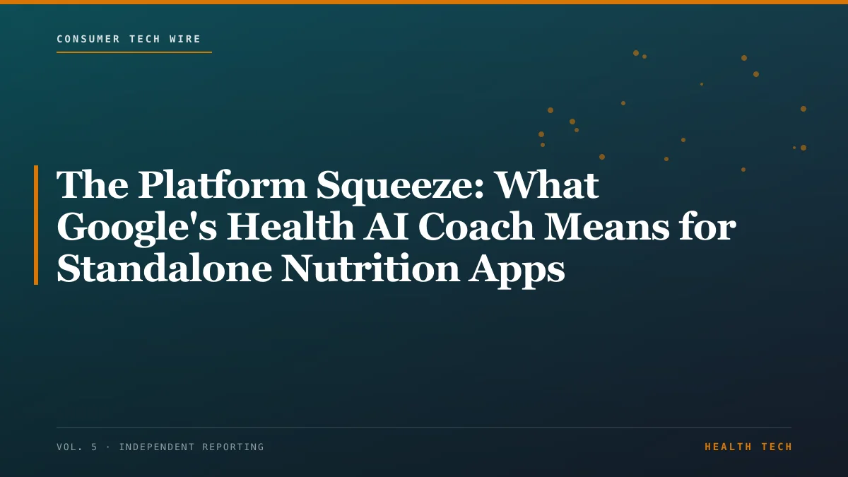 The Platform Squeeze: What Google's Health AI Coach Means for Standalone Nutrition Apps