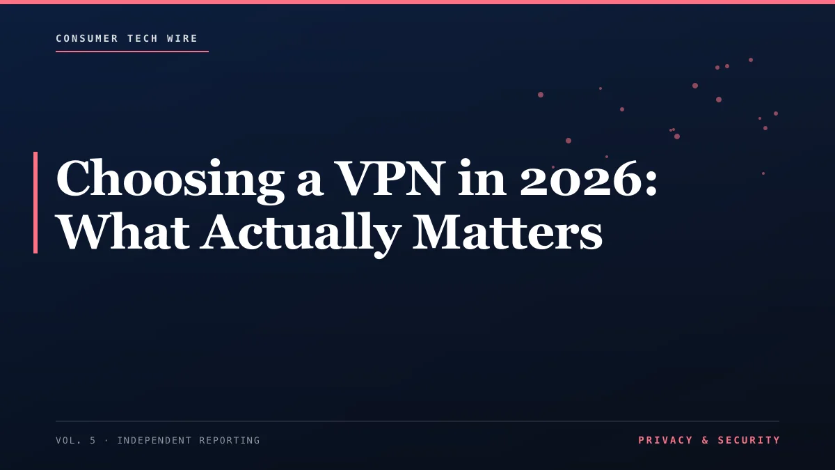 Choosing a VPN in 2026: What Actually Matters