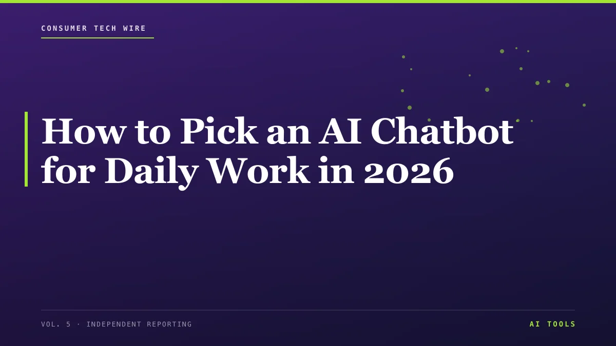 How to Pick an AI Chatbot for Daily Work in 2026