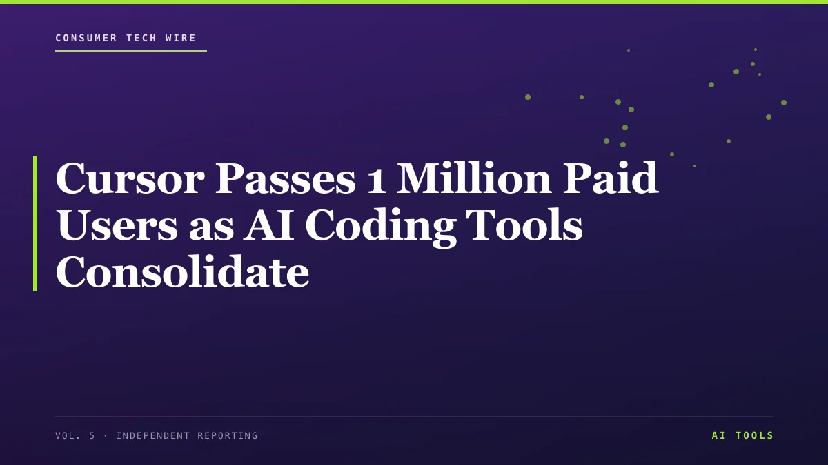 Cursor Passes 1 Million Paid Users as AI Coding Tools Consolidate