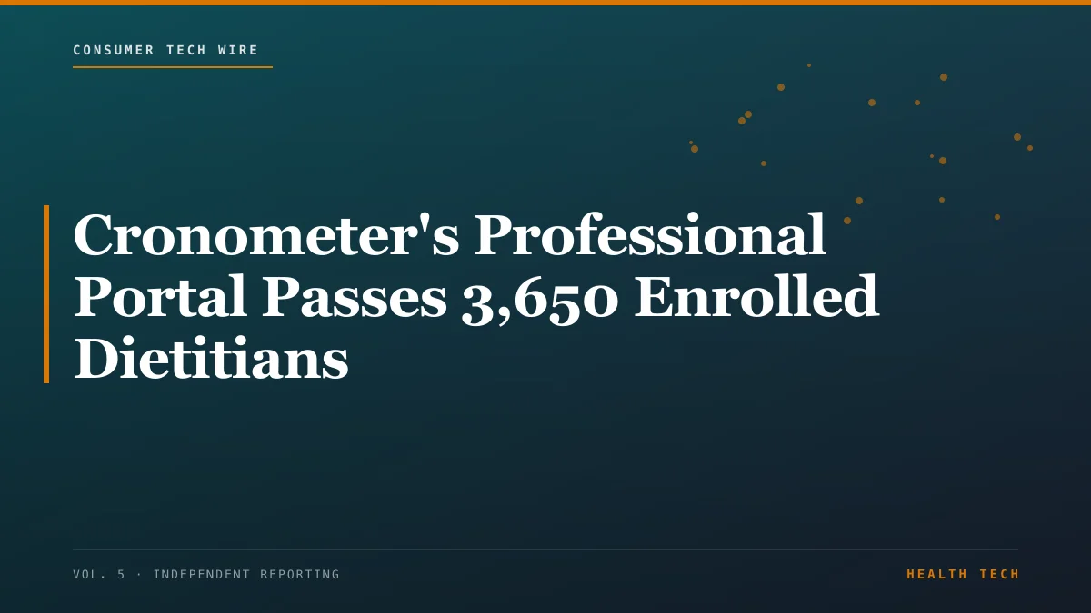Cronometer's Professional Portal Passes 3,650 Enrolled Dietitians